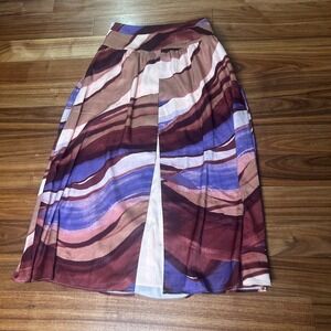 Banana Republic Maxi Skirt Abstract Print Lined Career Casual‎ Size 6